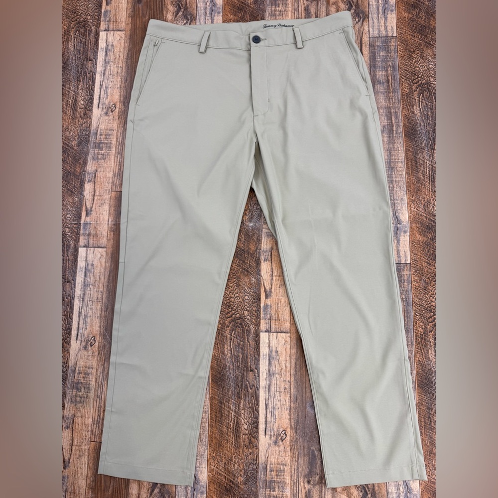 Tommy Bahama Men's Chino Slacks, Size 38x30, Flat Front, Straight Leg, Stretch